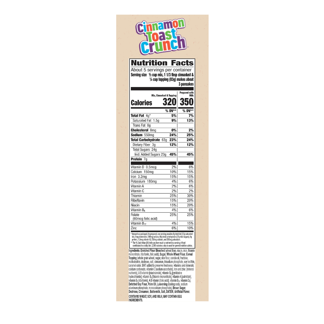 Cinnamon Toast Crunch Complete Pancake Kit (15.6oz) Sugarush