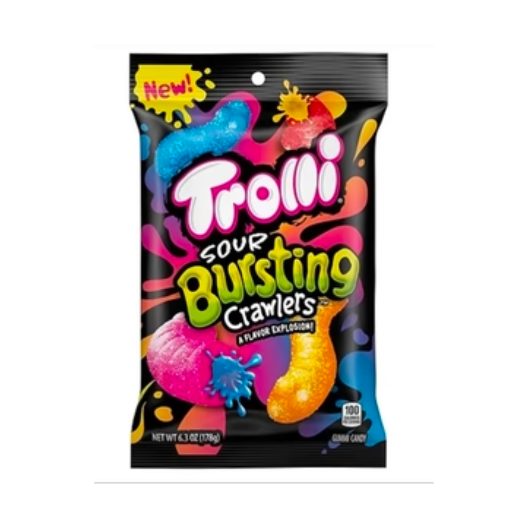 Trolli Sour Bursting Crawlers Gummy Candy, 4.25oz