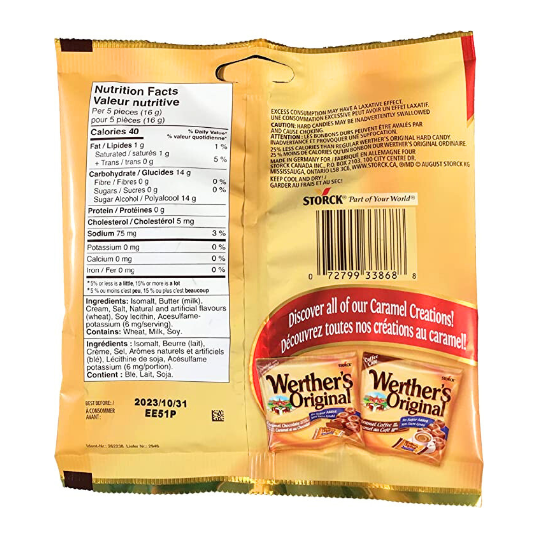 Werther's Original Sugar Free Candy 6 Pack Bags