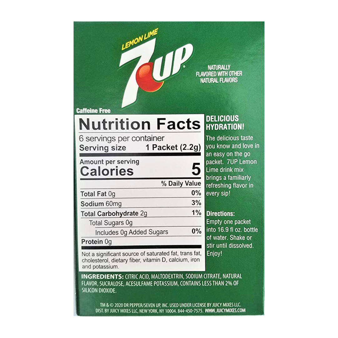 7up Lemon Lime Drink Mix Singles To Go (0.47oz)