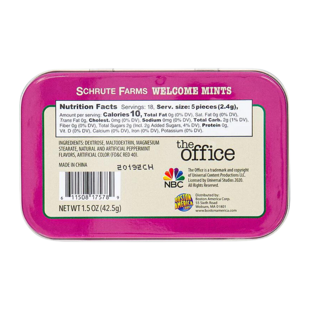 Boston America Schrute Farms Welcome Mints (1.5oz)