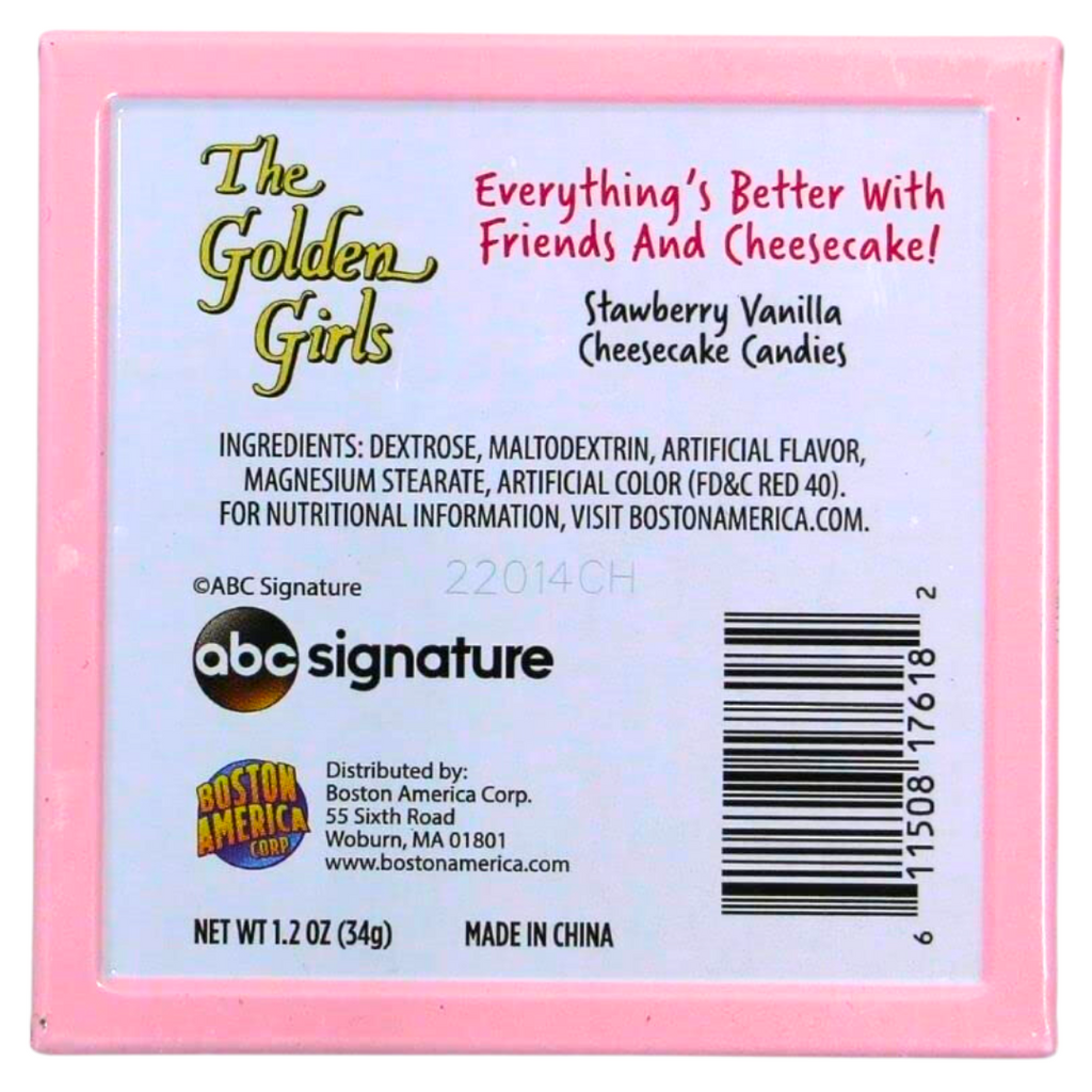 Boston America The Golden Girls Stay Golden Cheesecake Mints (1.2oz)
