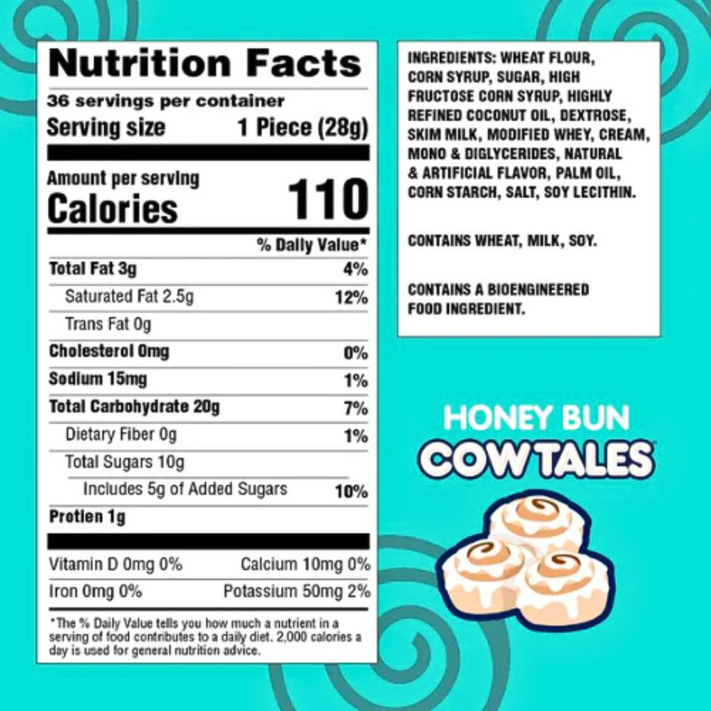 Cow Tales Honey Bun (1oz)