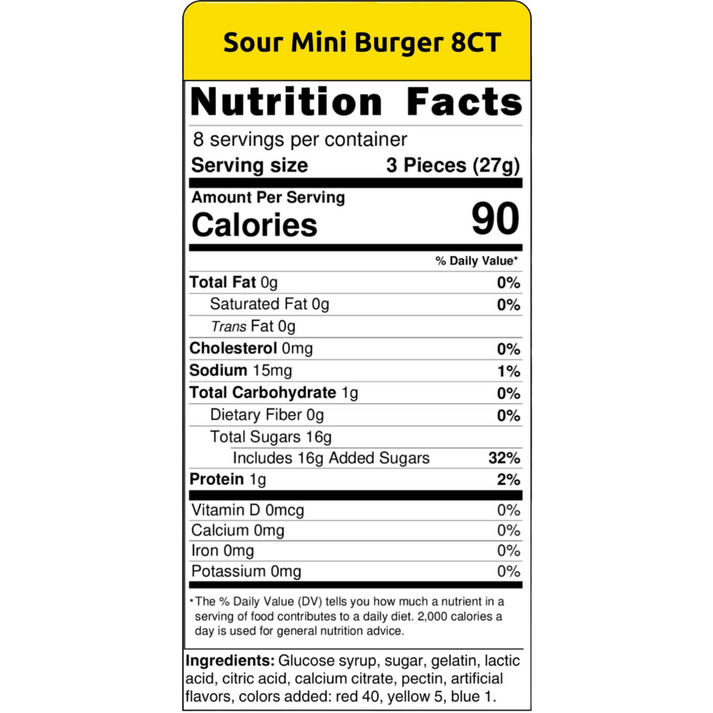 Efrutti Sour Mini Burger (0.32oz)