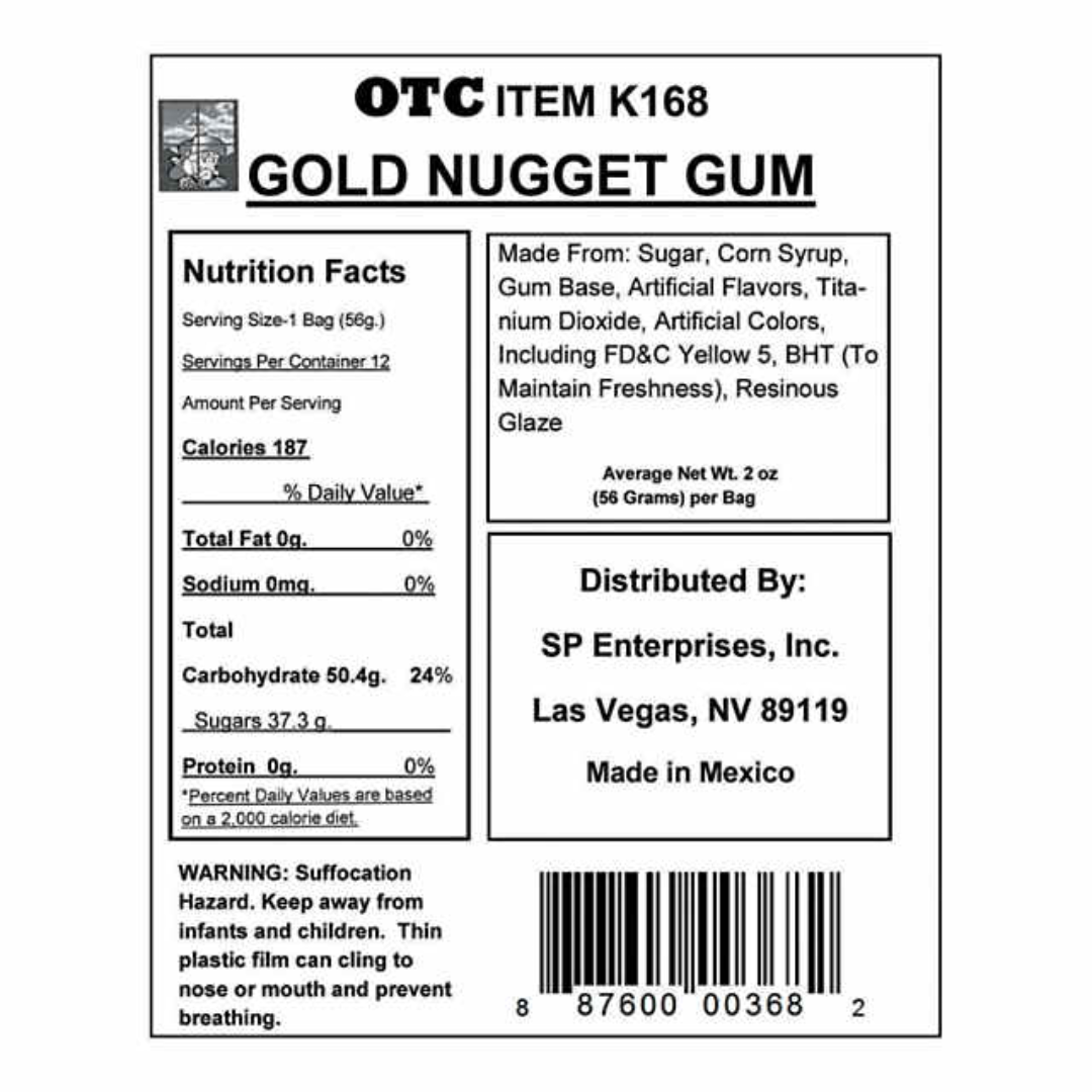 Gold Mine Nugget Gum (2oz)