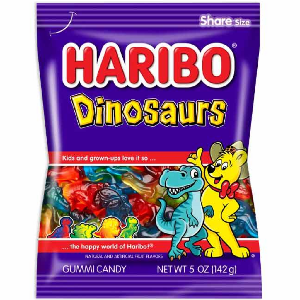 Haribo Dinosaurs Peg Bag (4.5oz)