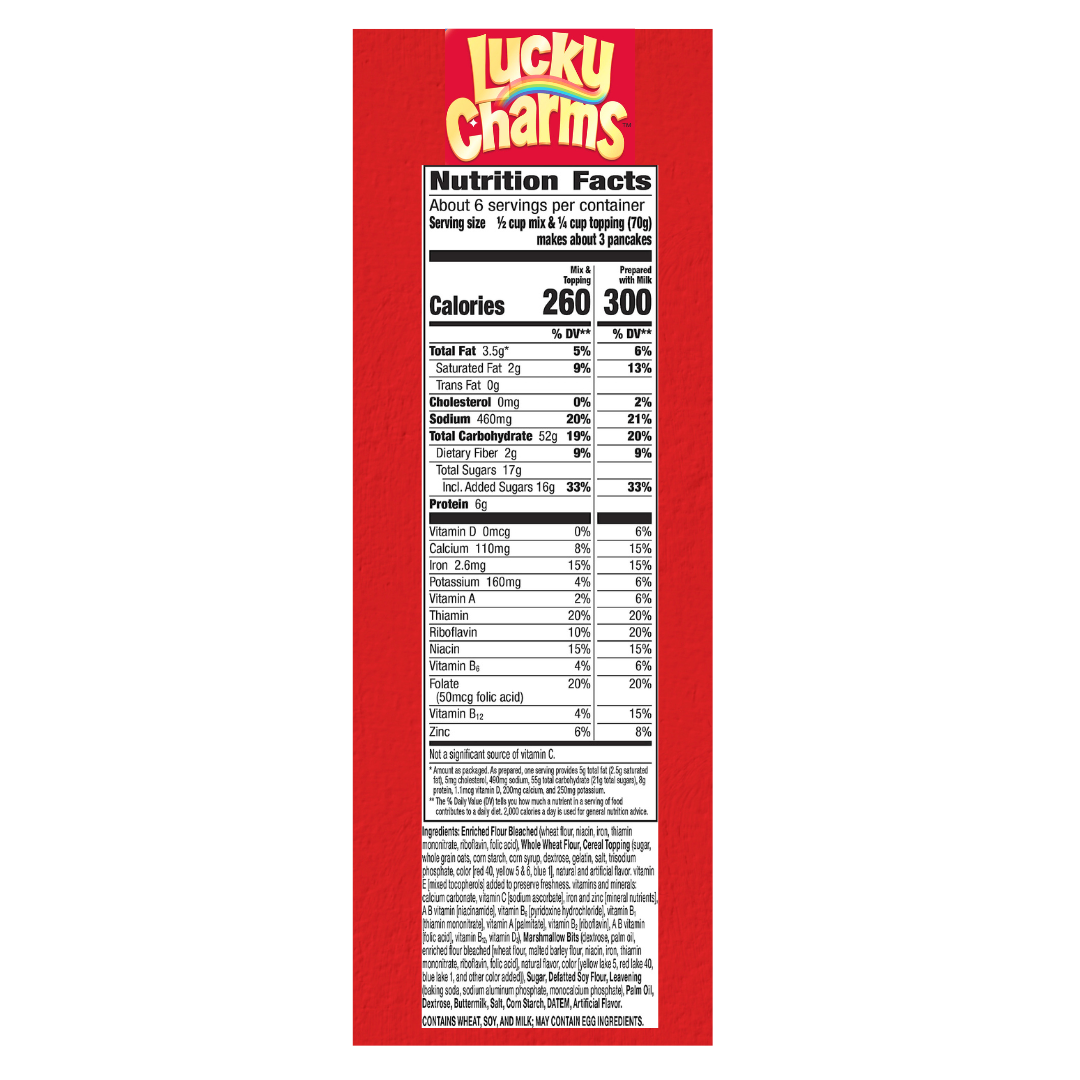 Lucky Charms Complete Marshmallow Pancake Kit (14.5oz) Sugarush