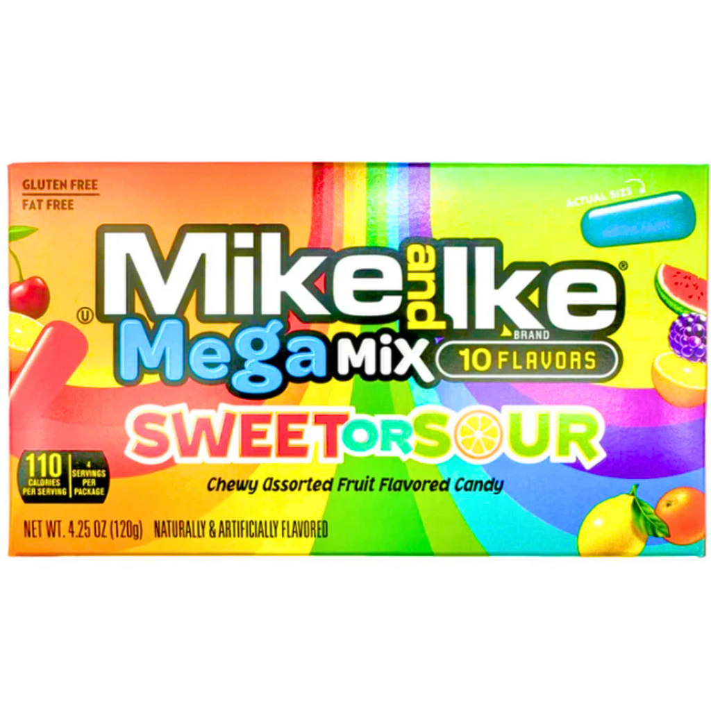 Mike And Ike Mega Mix Sweet Or Sour Theatre Box (4.25oz)