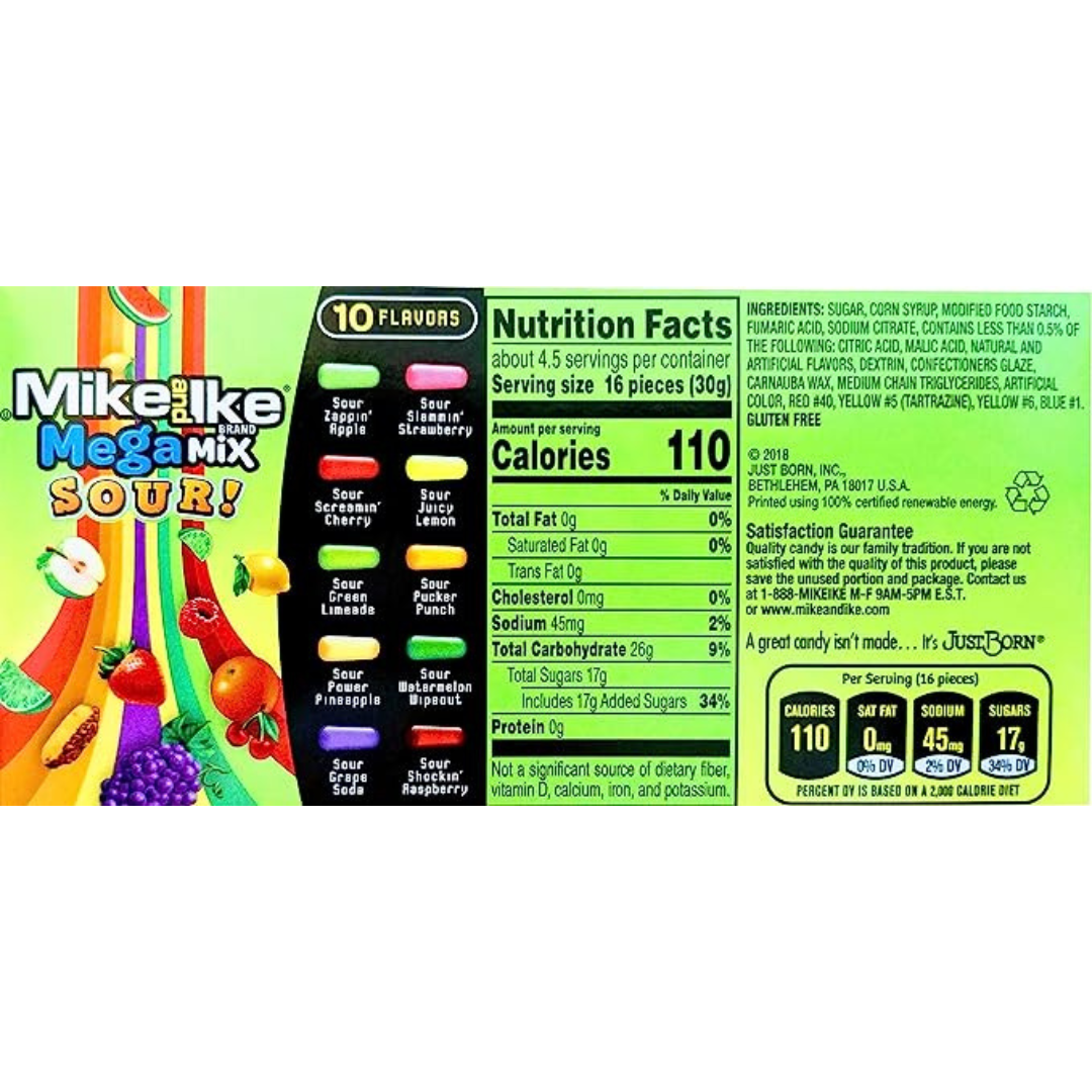 Mike And Mike Mega Mix Sour Theatre Box (5oz)