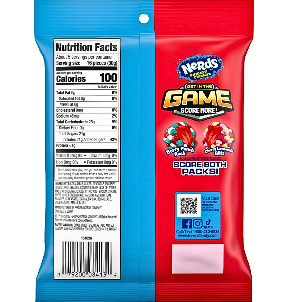 Nerds Gummy Clusters Berry Punch Rush Peg Bag (5oz)