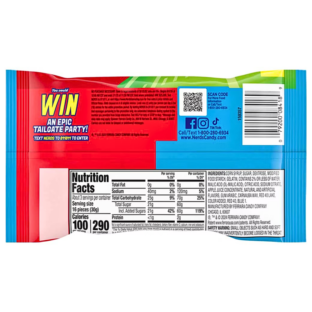 Nerds Gummy Clusters Berry Punch Rush Share Pouch (3oz)