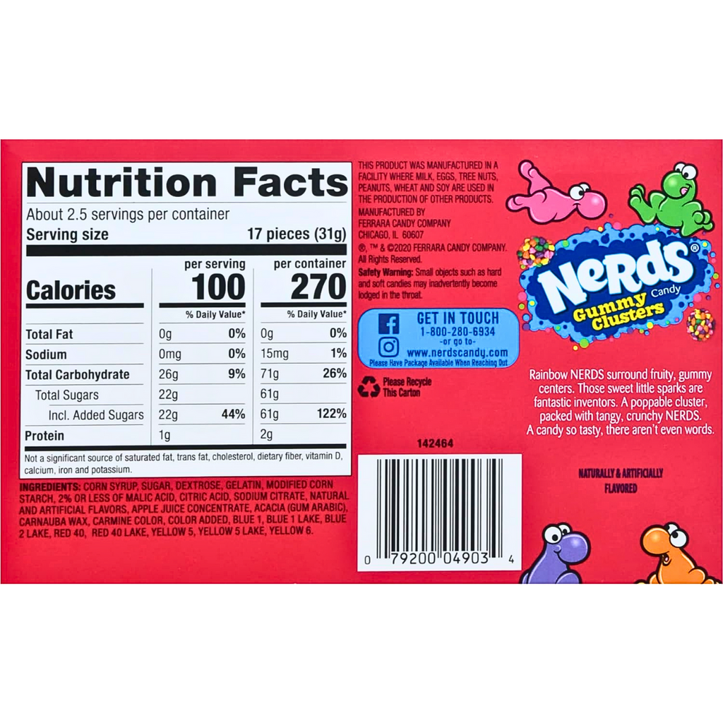 Nerds Gummy Clusters Theatre Box (3oz)