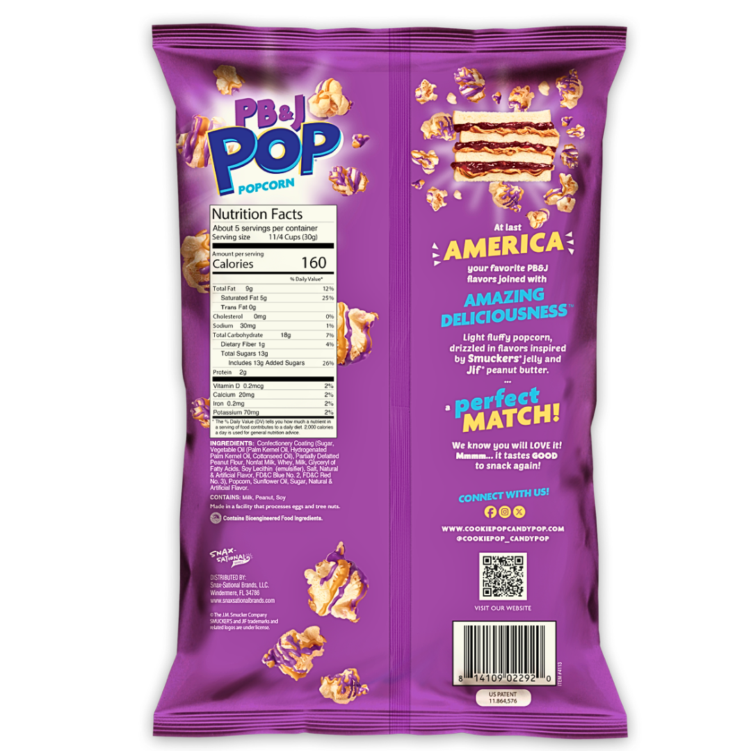 Pb & J Pop Grape Smuckers And Jif Popcorn (5.25oz)