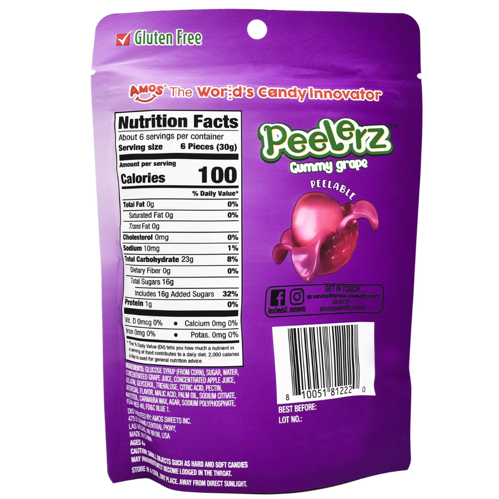 Peelerz Gummy Grape Peg Bag (6oz)