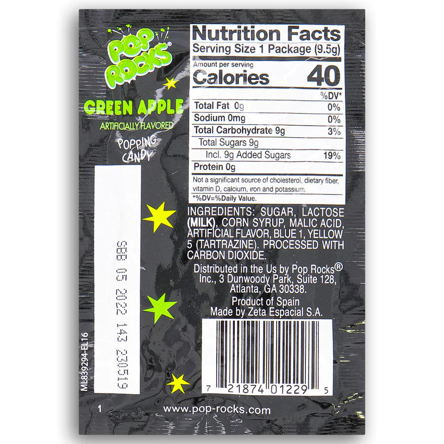 Pop Rocks Green Apple (0.33oz) Secondary image