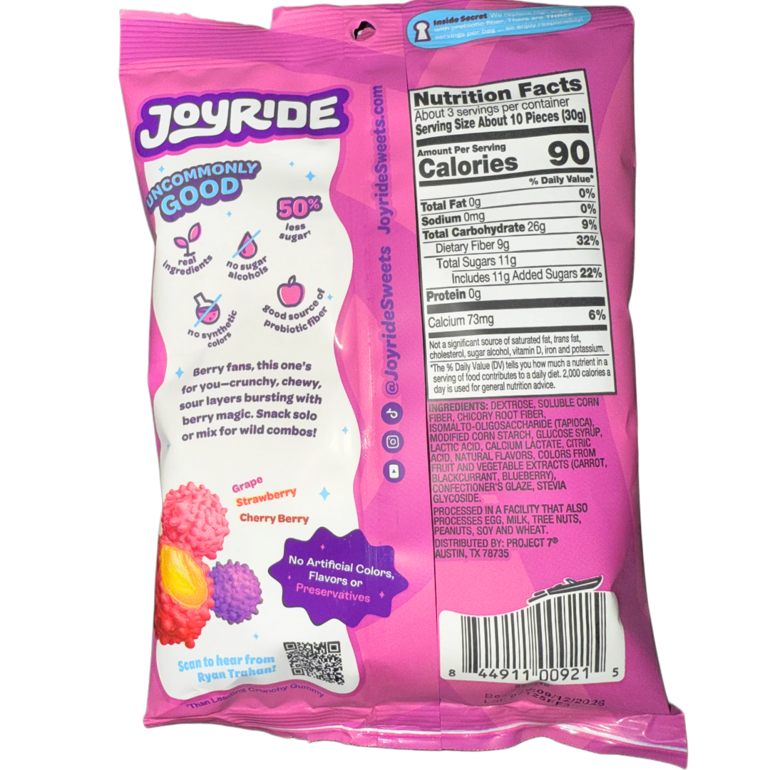 Ryan Trahan's Joyride Gummy Busters Berry Mix Peg Bag (3.5oz)