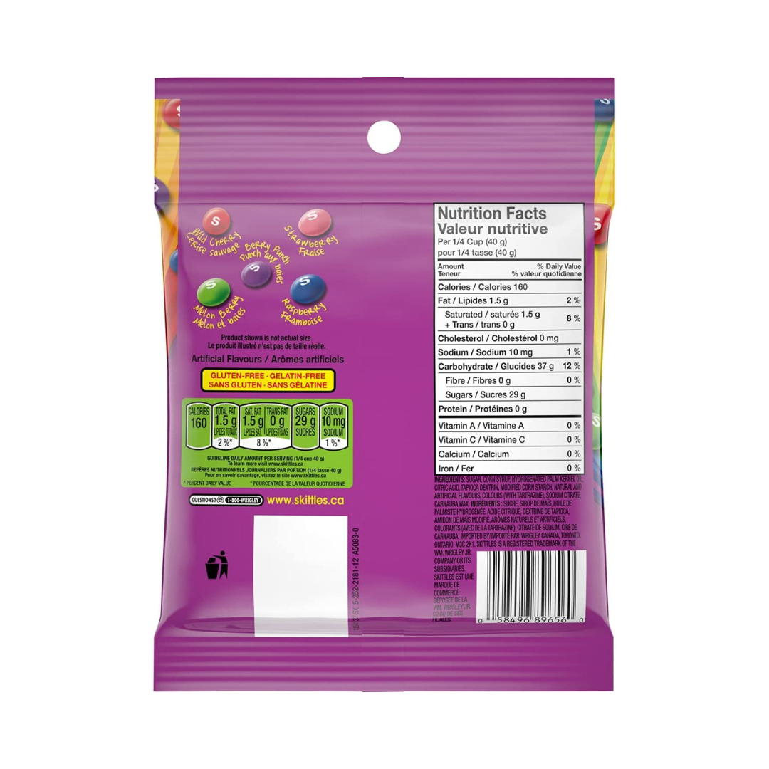 Skittles Gummies Wild Berry Peg Bag (5.8oz)