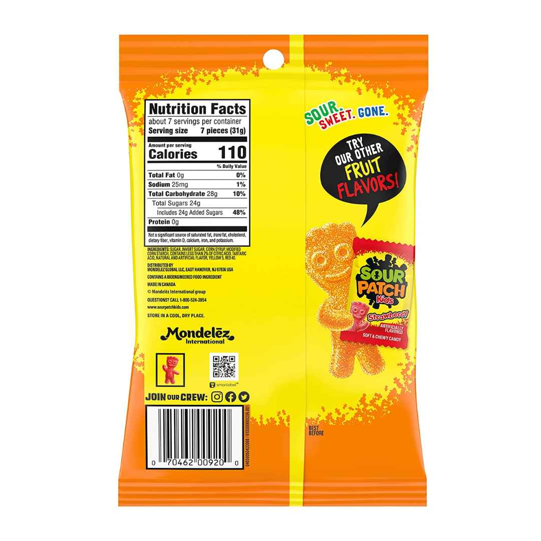 Sour Patch Kids Peach Peg Bag (3.56oz) Secondary image