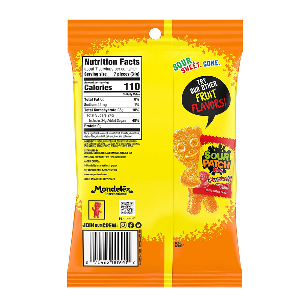 Sour Patch Kids Peach Peg Bag (3.56oz) – Sugarush