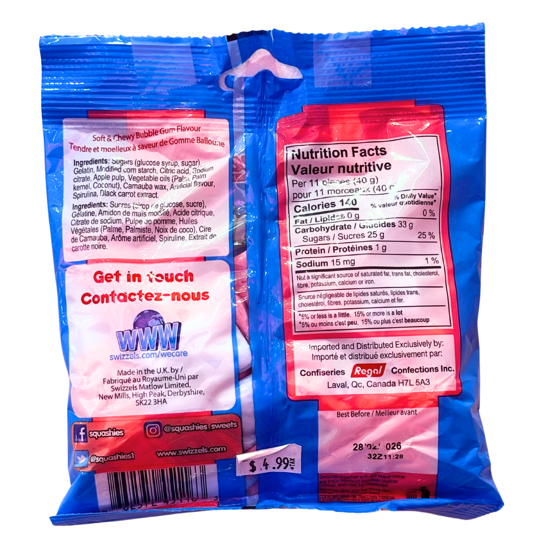 Squashies Bubblegum Flavour Peg Bag (5.64oz)