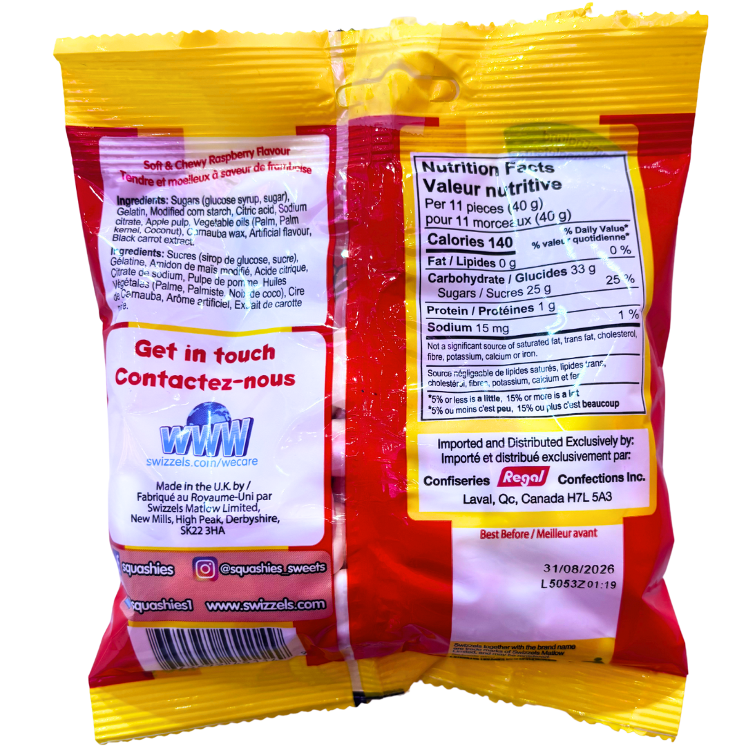 Squashies Original Raspberry Flavour Peg Bag (5.64oz) Secondary image