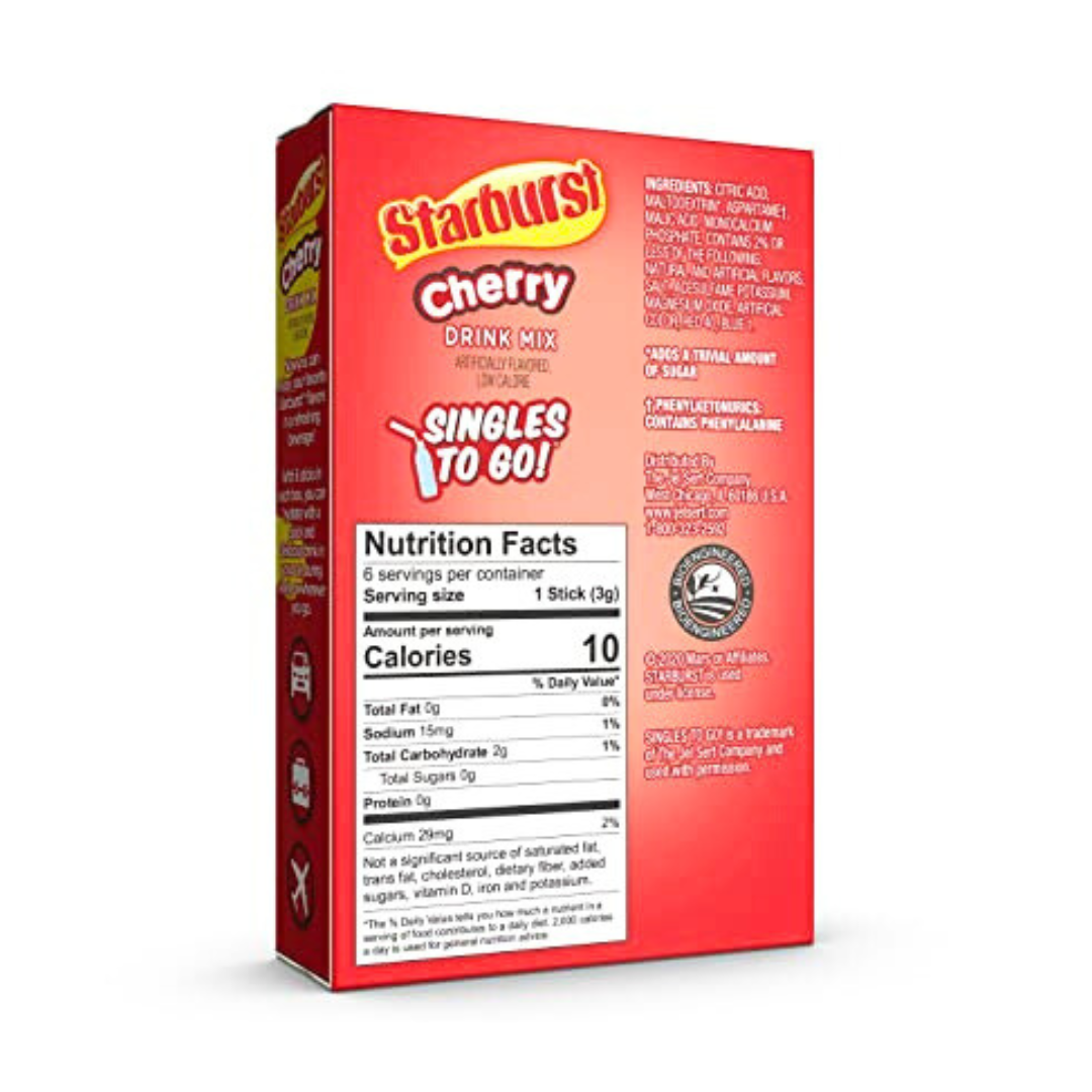 Starburst Cherry Drink Mix Singles To Go (0.59oz) Secondary image