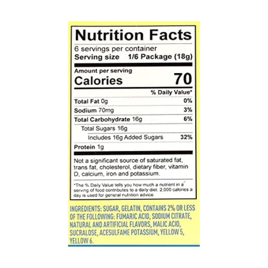 Starburst Gelatin Lemon (3.87oz)