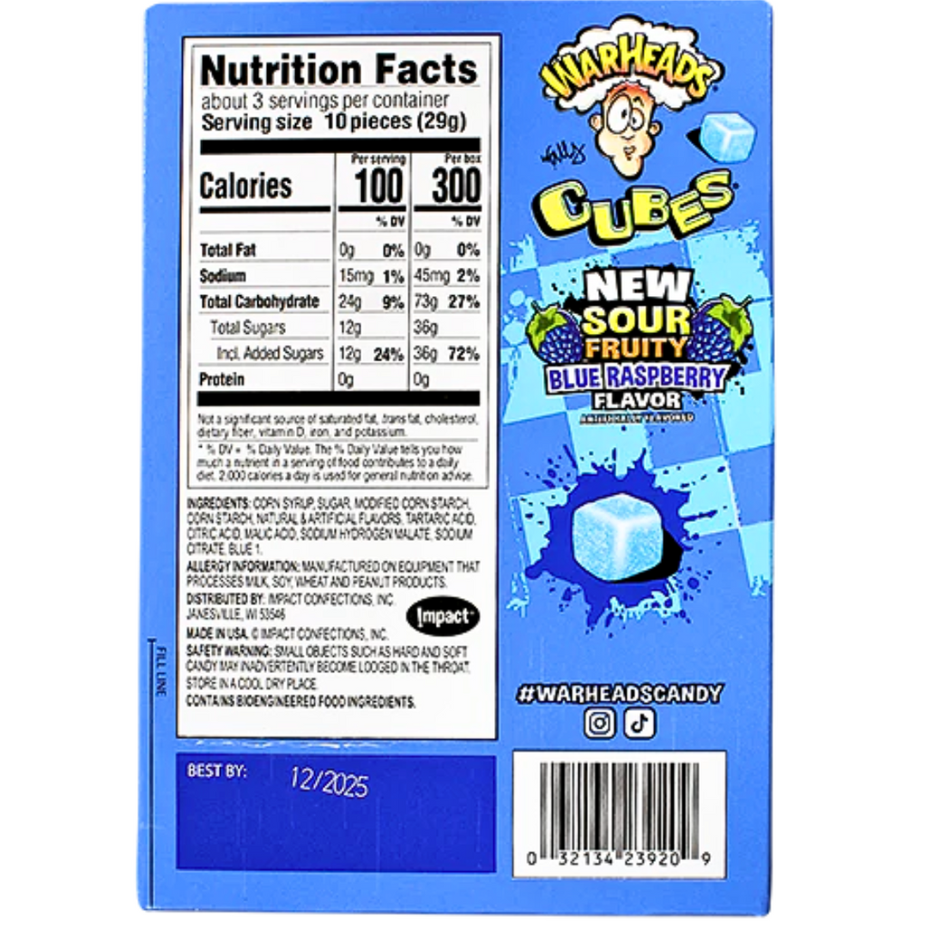 Theatre Box Blue Raspberry Cubes (3oz)