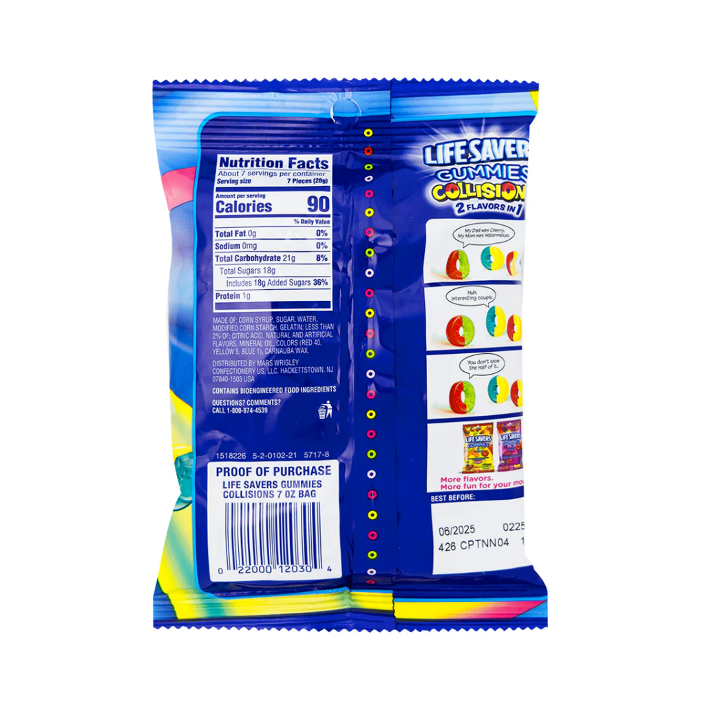 Life Savers Gummies Collisions Peg Bag (7oz)