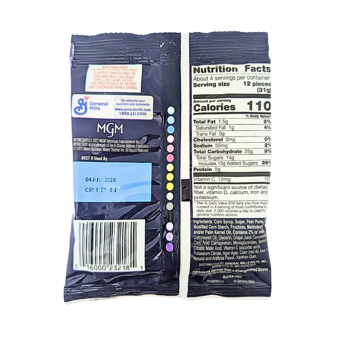 Gushers Wednesday Blueberry Grape Despair Peg Bag (4.25oz) Secondary image