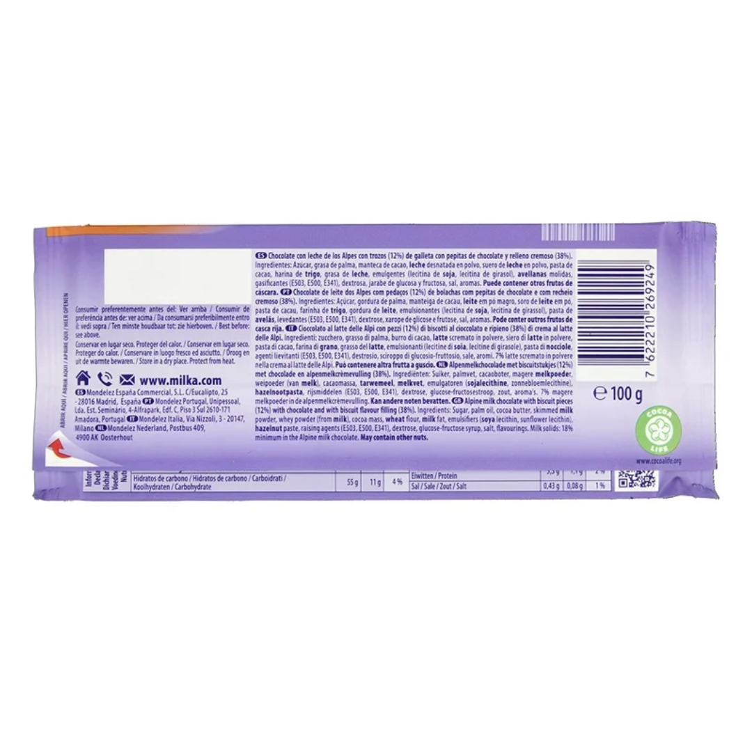 Milka Chips Ahoy! Chocolate Bar  (3.52oz)