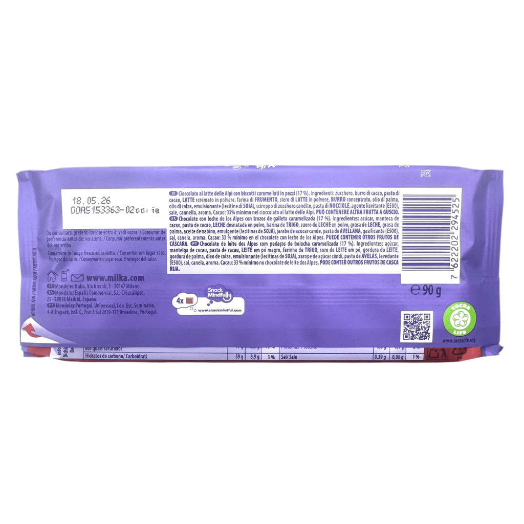 Milka Biscoff Chocolate Bar (3.17oz)