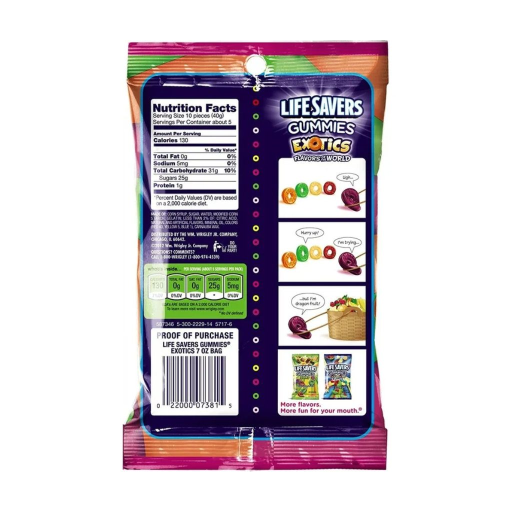 Life Savers Gummies Exotics Peg Bag (7oz)