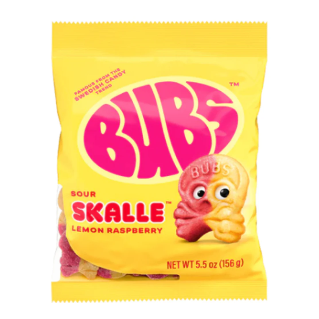 Bubs Sour Skalle Lemon Raspberry Swedish Candy (5.5oz) Main image