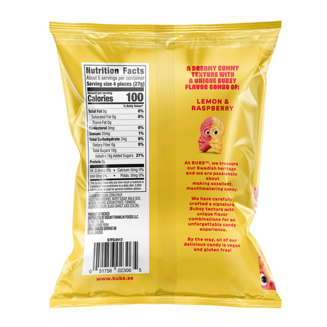 Bubs Sour Skalle Lemon Raspberry Swedish Candy (5.5oz) Secondary image