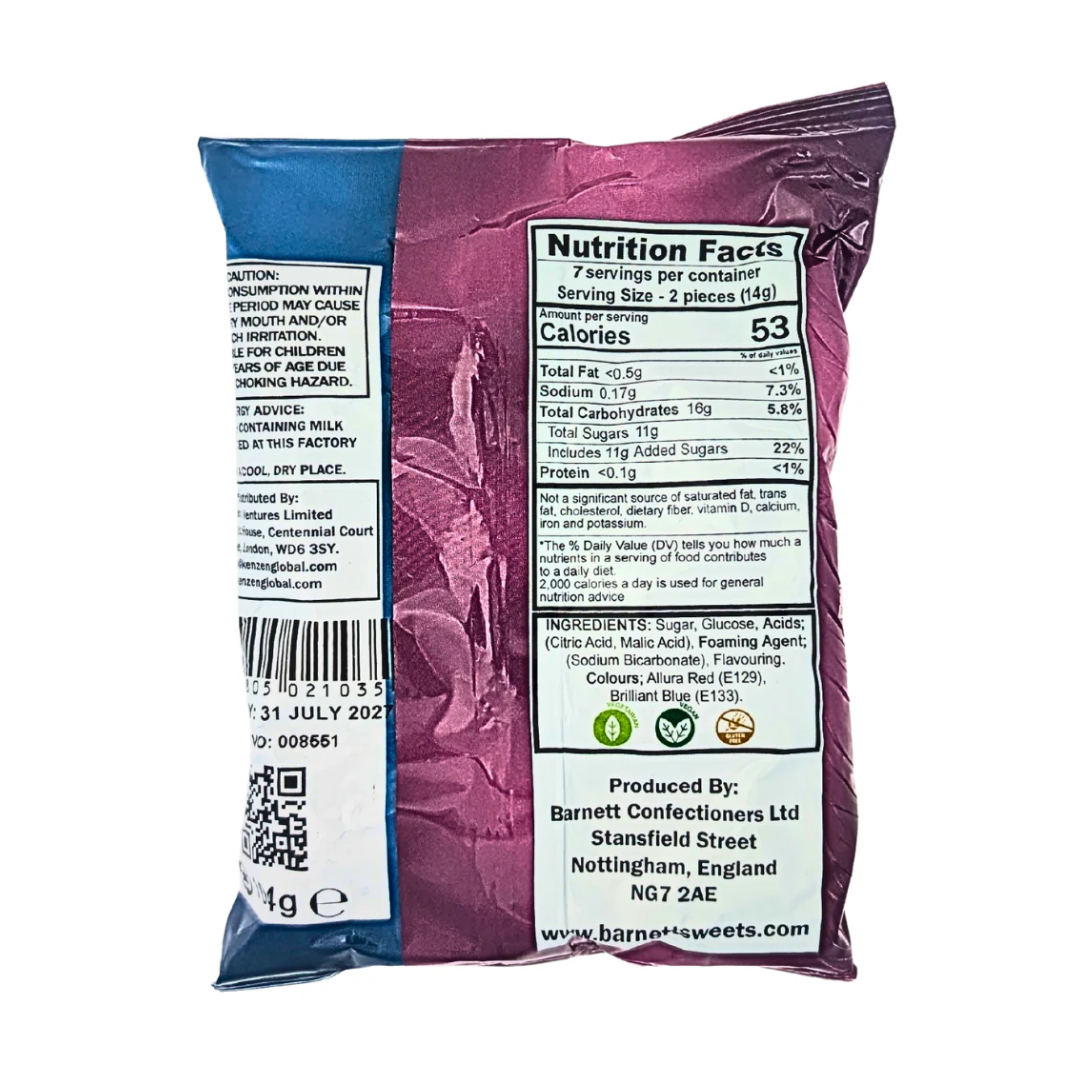 Mega Sour Bubblegum Sour Candy (3.7oz)