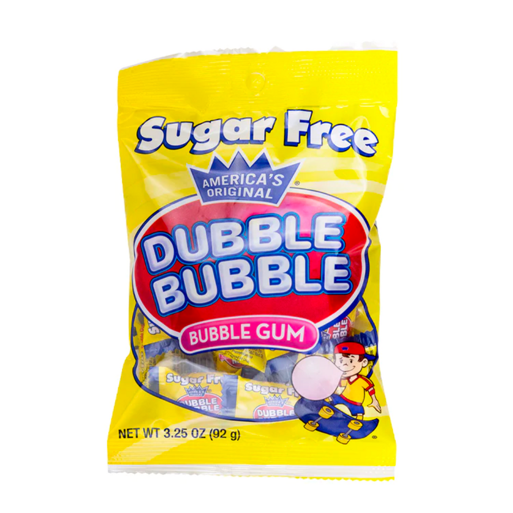 Dubble Bubble Zero Sugar Bubble Gum Peg Bag (3.25oz)