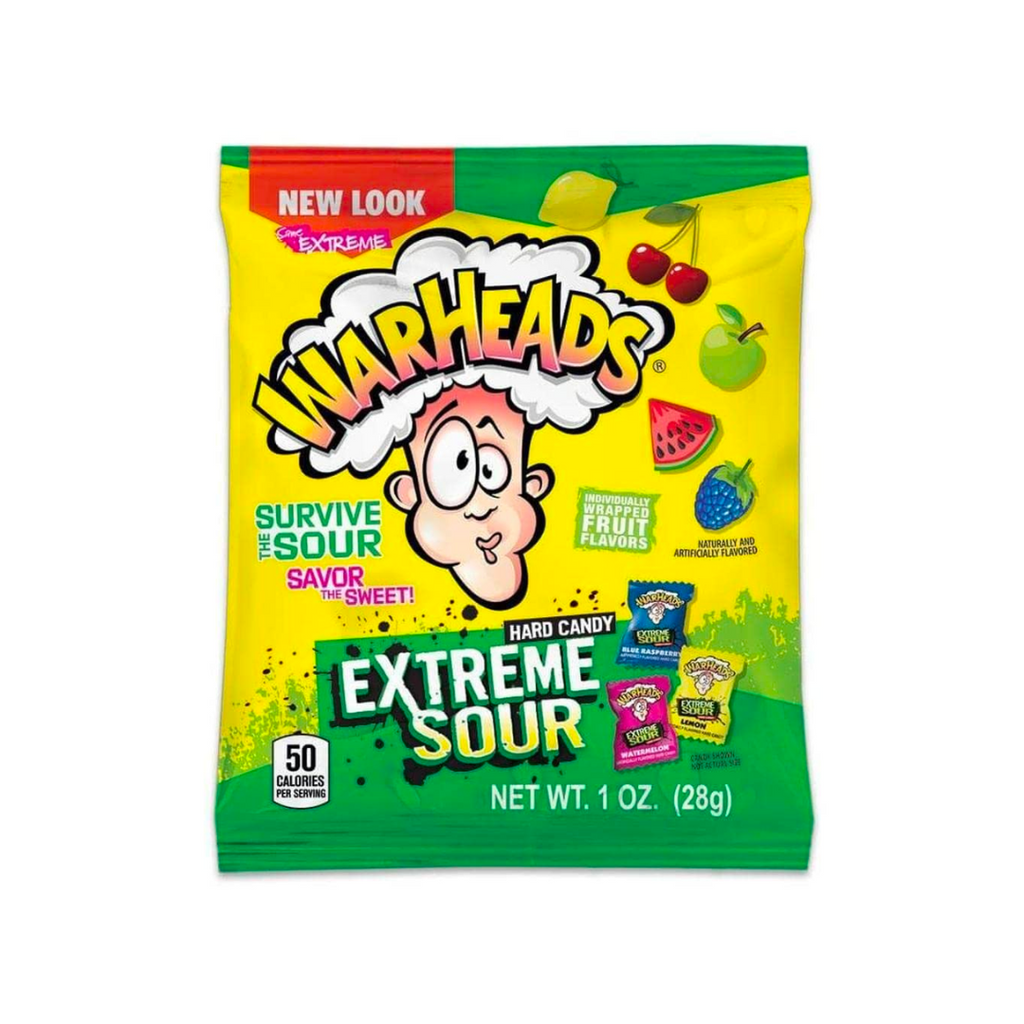Warheads Extreme Sour Hard Candy Peg Bag (1oz)