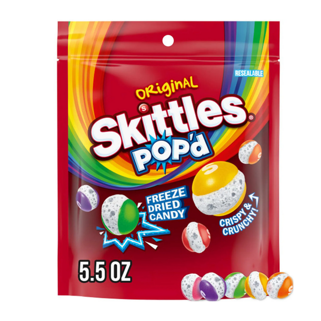 Skittles Original Pop'd Freeze Dried Candy (5.5oz)