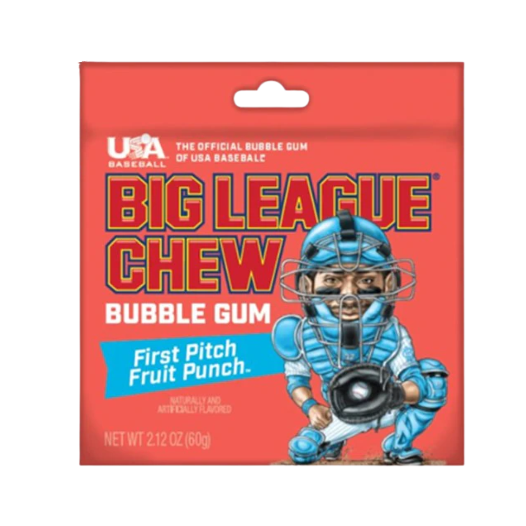 Big League Chew First Pitch Fruit Punch Bubble Gum (2.12oz)