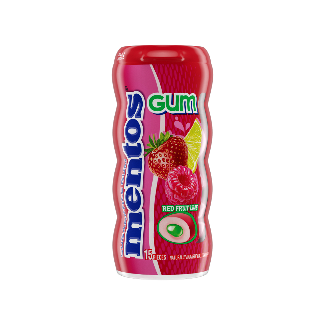 Mentos Red Fruit Lime Gum (1.05oz)