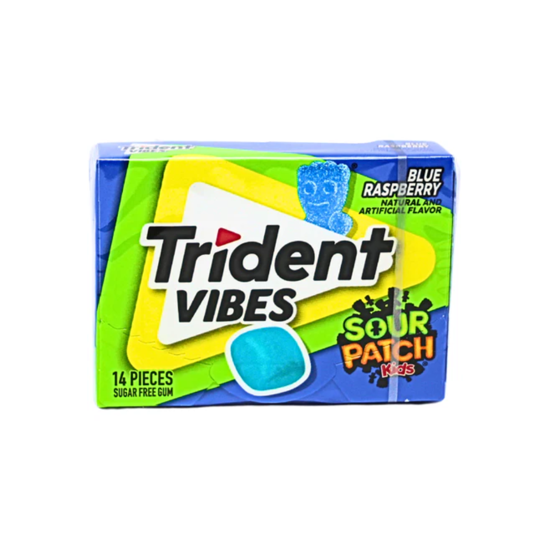 Trident Vibes Sour Patch Kids Blue Raspberry Gum (1.23oz)