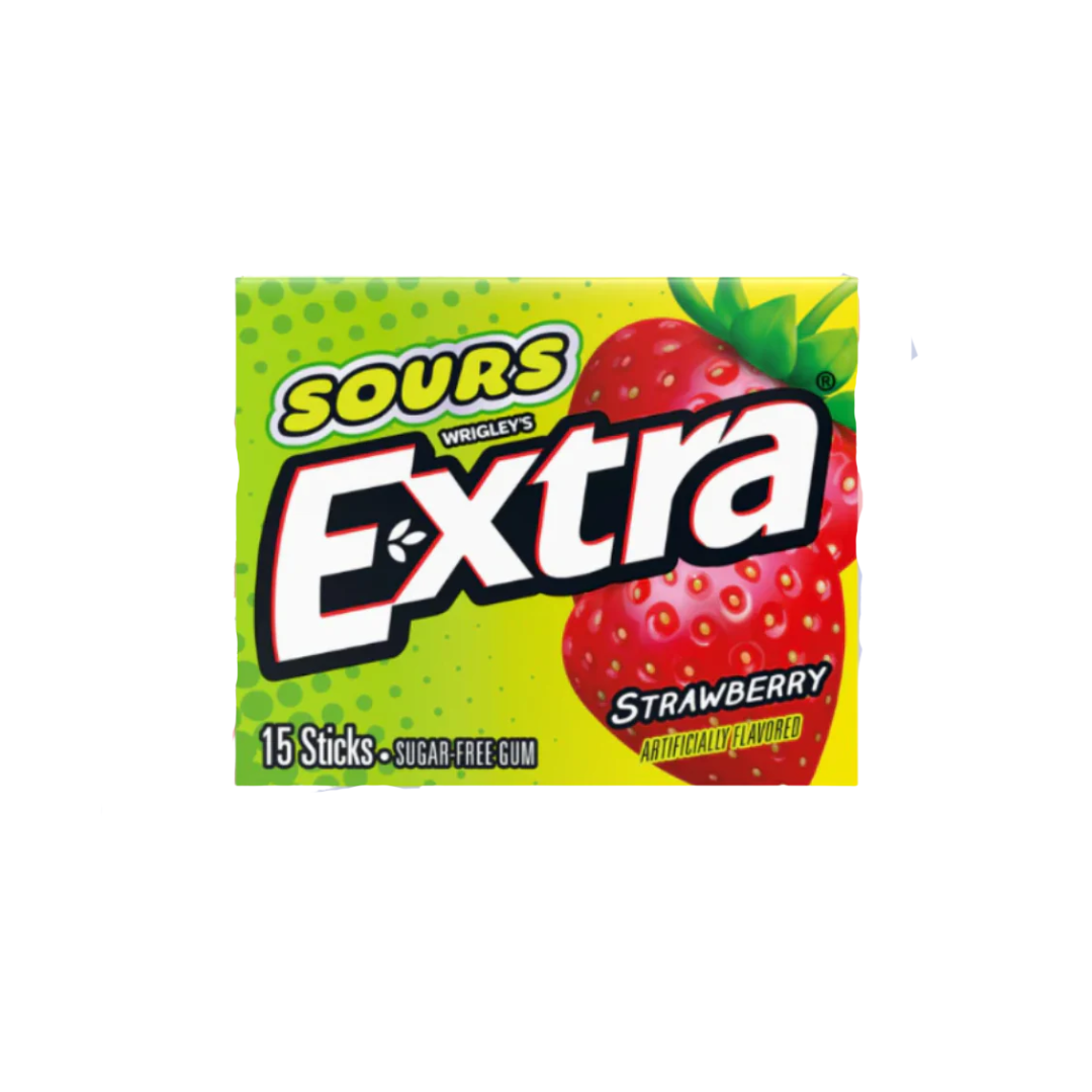 Extra Sours Strawberry Gum (1.32oz) Main image