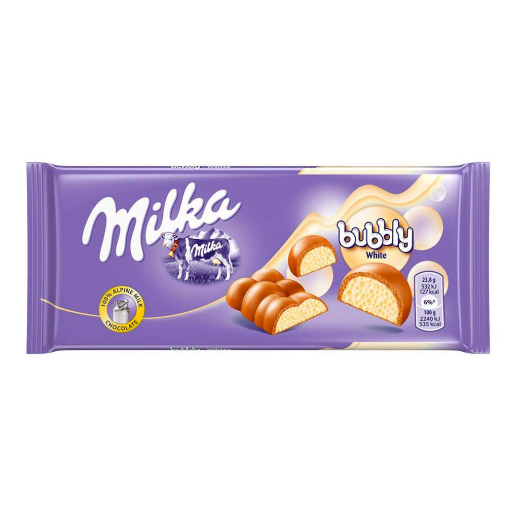 Milka Bubbly White Chocolate Bar (3.35oz)