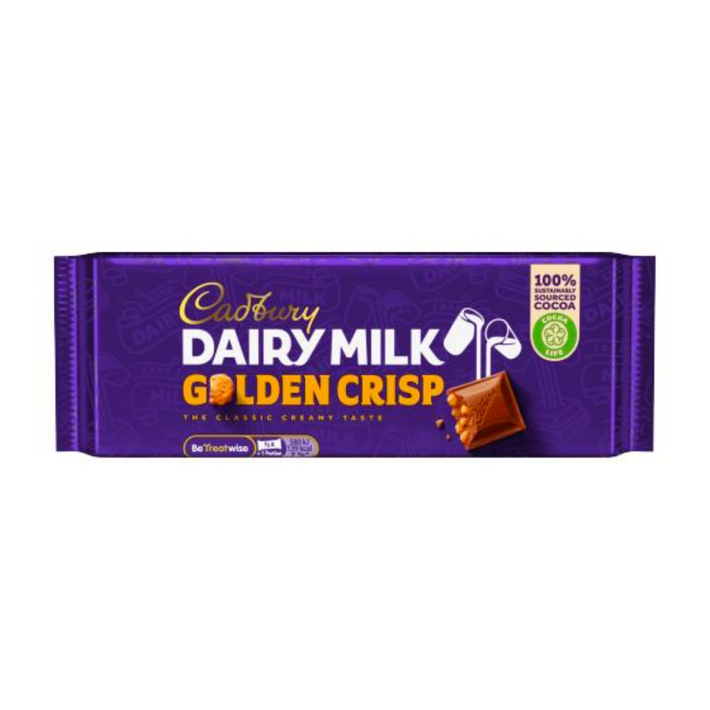Cadbury Dairy Milk Golden Crisp Chocolate Bar (1.9oz)