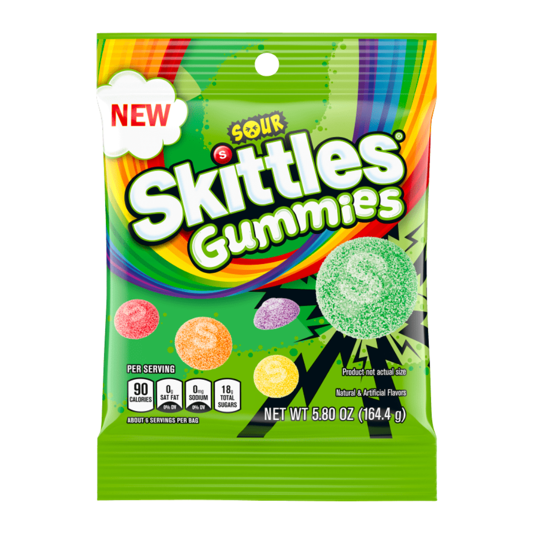 Skittles Sour Gummies Peg Bag (5.80oz) Main image