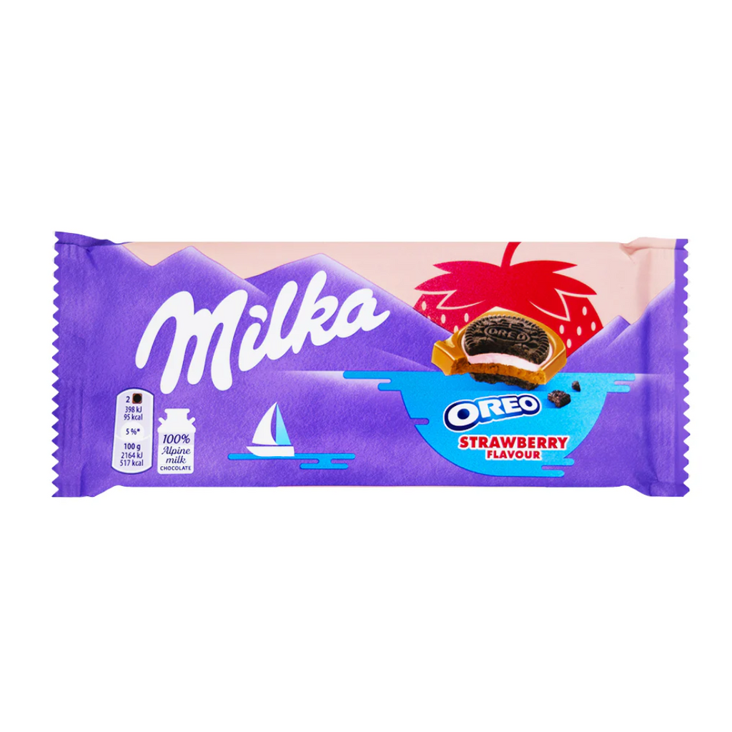 Milka Oreo Strawberry Flavoured Chocolate Bar (3.25oz)