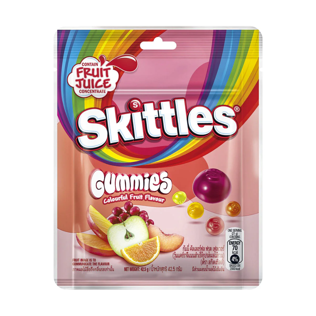 Skittles Gummies Colourful Fruit Flavour (1.49oz)