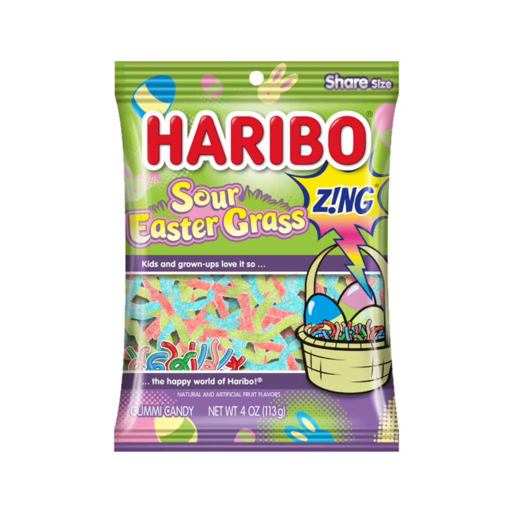 Haribo Sour Easter Grass Peg Bag (4oz)