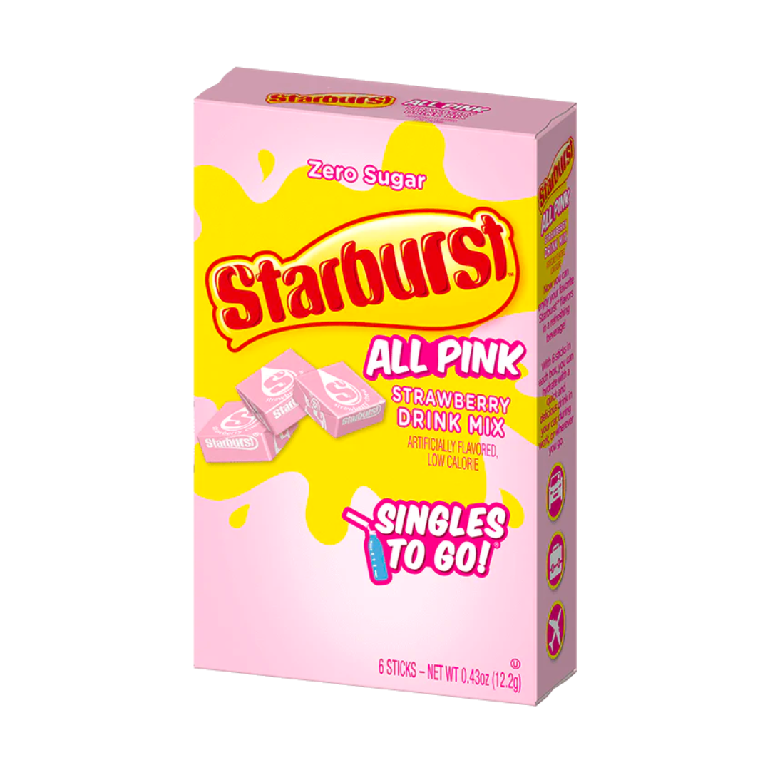 Starburst All Pink Drink Mix Singles To Go (0.43oz) Main image